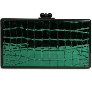 New With Tag Edie Parker Croc Clutch